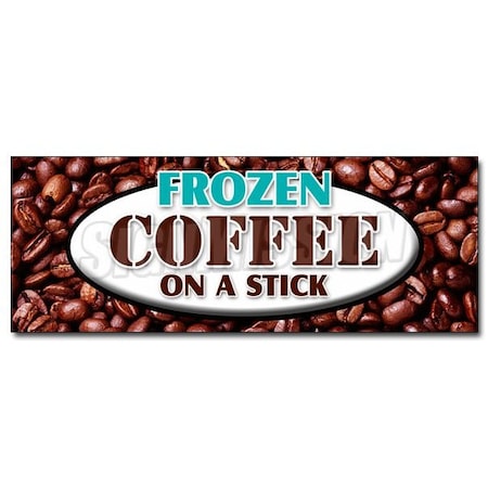 FROZEN COFFEE ON A STICK DECAL Sticker Iced Frozen Frappuchino Popsicle